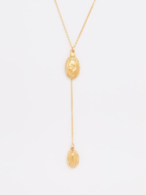 Gold The Lunar Rocks recycled 24kt gold plated necklace