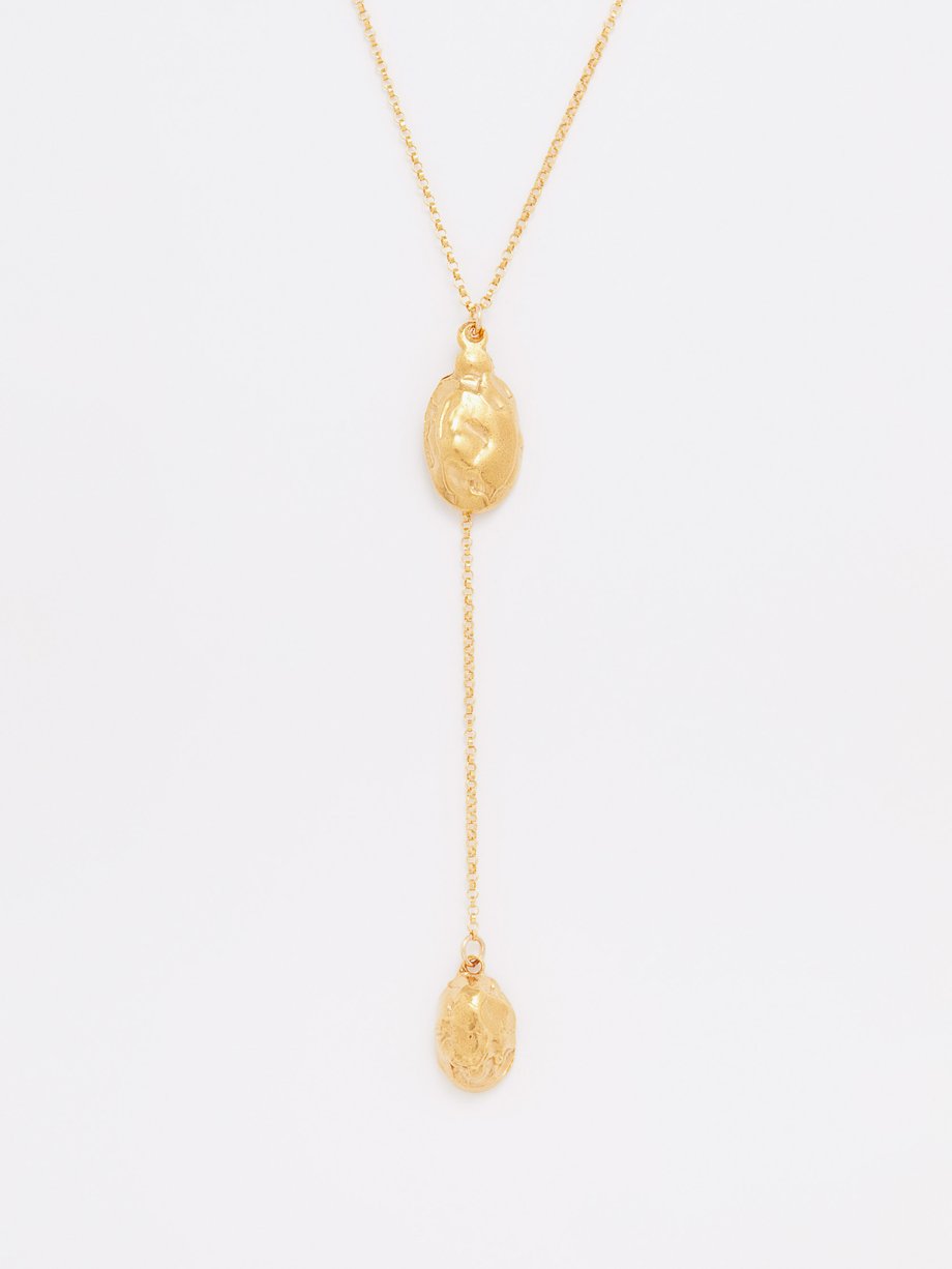 Gold The Lunar Rocks recycled 24kt gold plated necklace