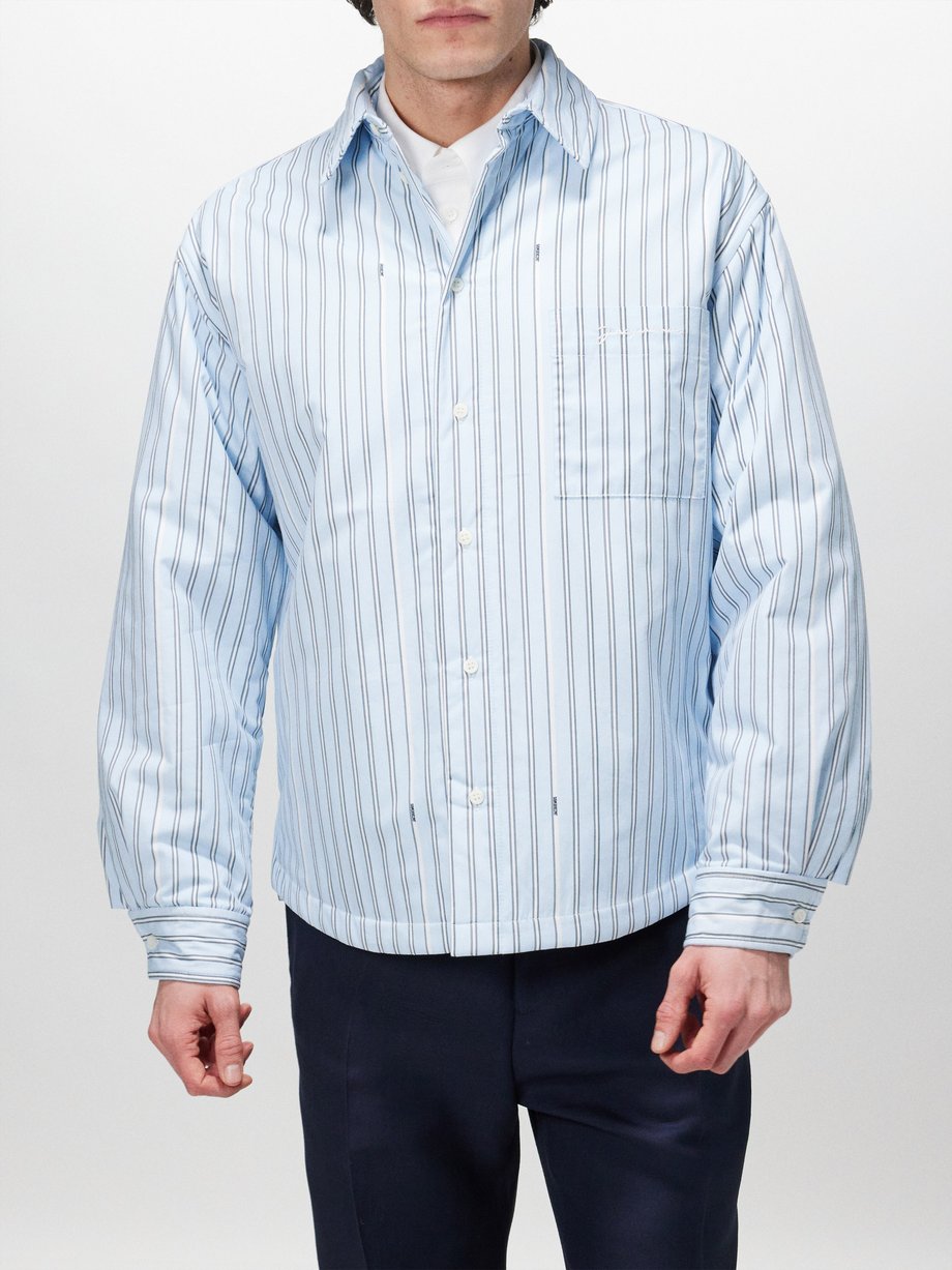 Jacquemus Boulanger padded cotton-poplin shirt