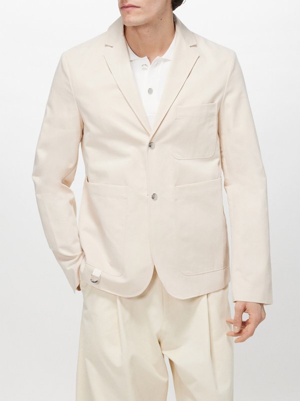 Jacquemus Single-breasted cotton-blend twill suit jacket