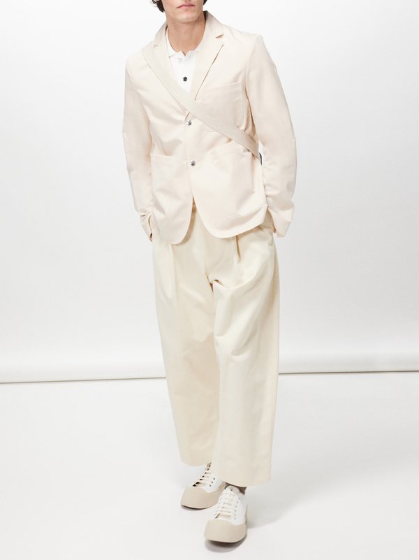 Jacquemus Single-breasted cotton-blend twill suit jacket
