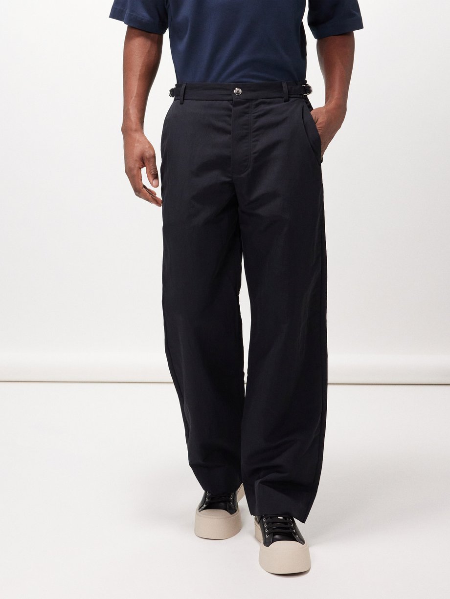 Jacquemus Jean cotton-blend twill tailored trousers