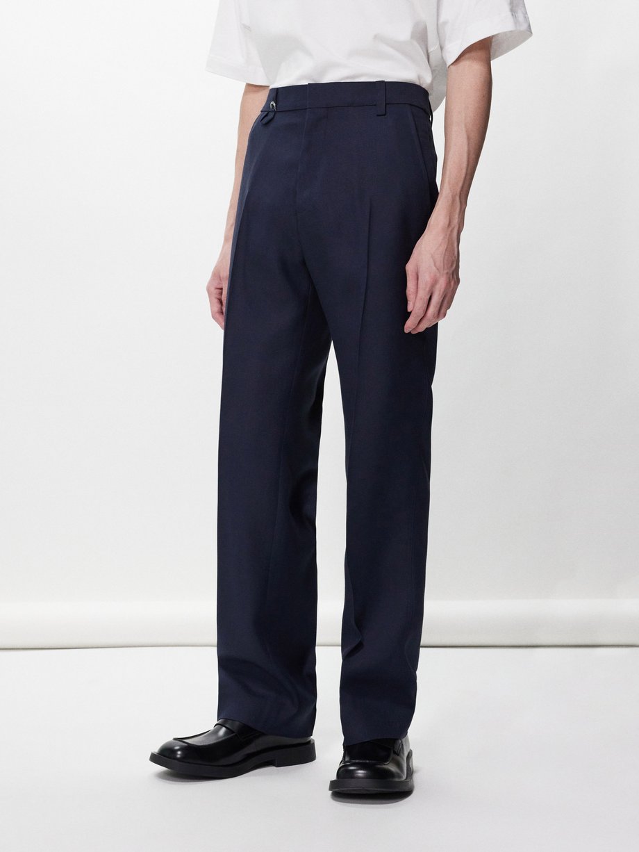 Navy Melo canvas straight-leg trousers | Jacquemus | MATCHES UK