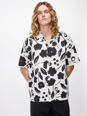 Jacquemus Jean floral-print linen shirt