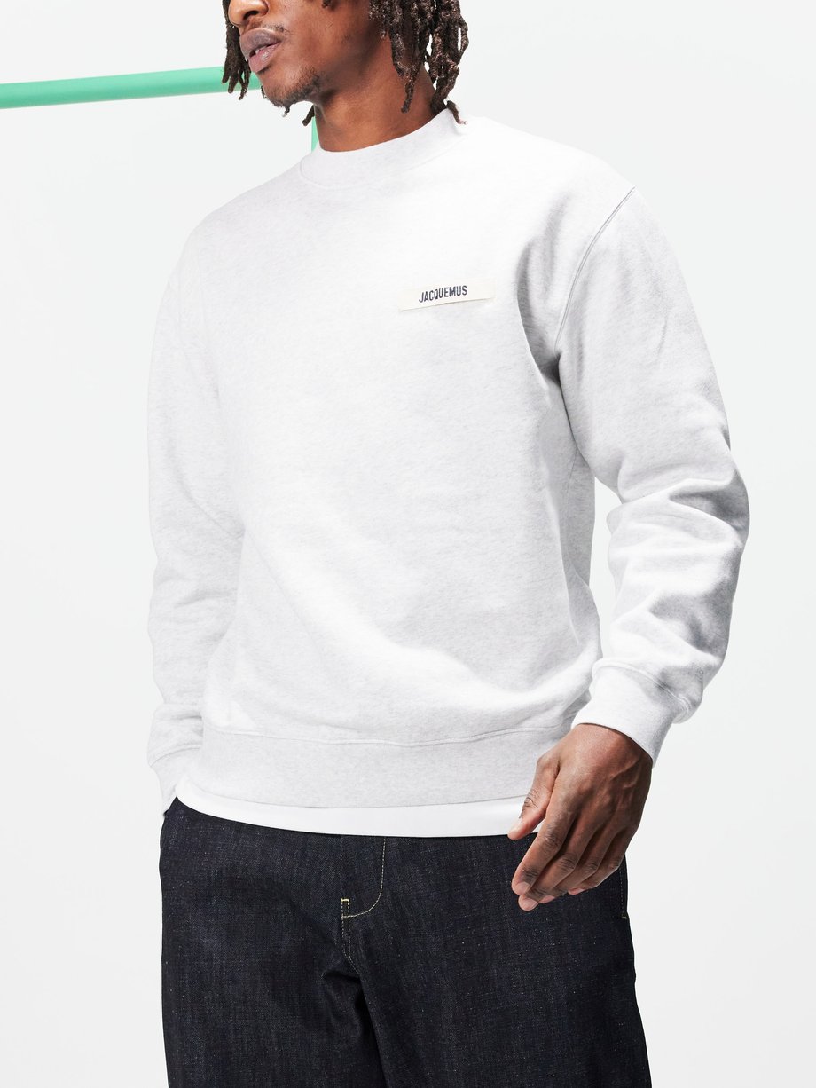 Jacquemus Logo patch cotton-jersey sweatshirt