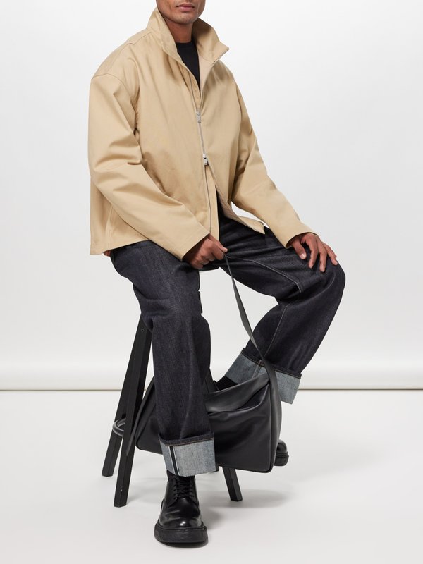Jil Sander Structured cotton zip-up jacket