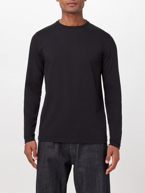 Jil Sander Cotton-blend long-sleeved T-shirt