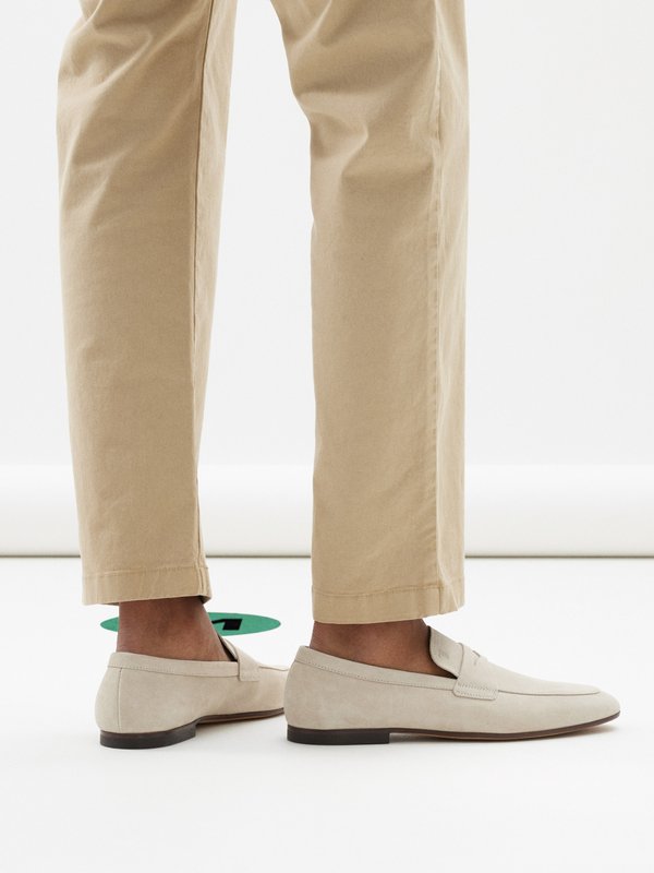Tod's Cuoio almond-toe suede loafers