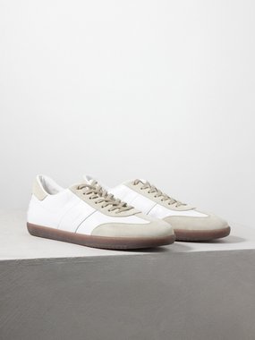 Tod's Tabs suede-panelled leather trainers
