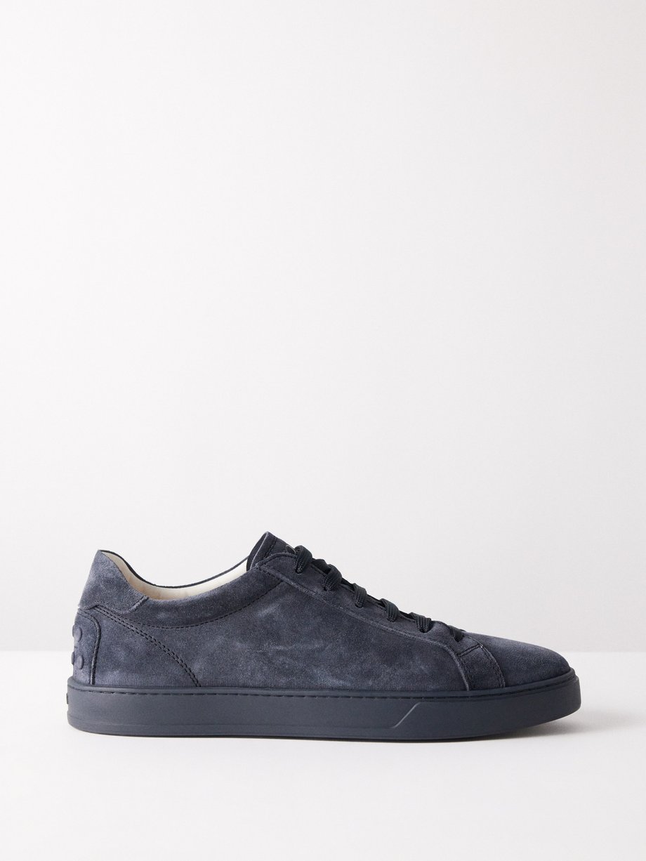 Navy Pebbled suede trainers | Tod's | MATCHES UK