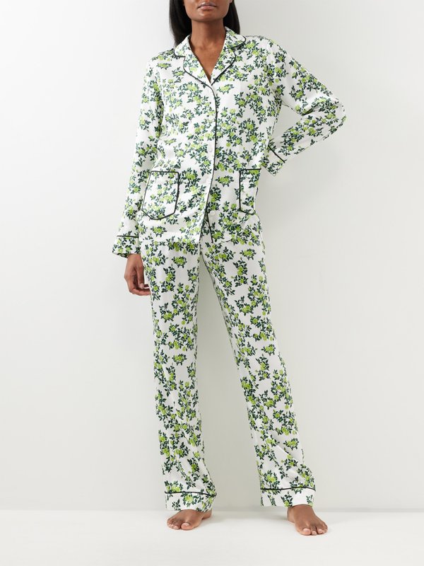 Emilia Wickstead Ithaca floral-print silk-satin pyjama trousers