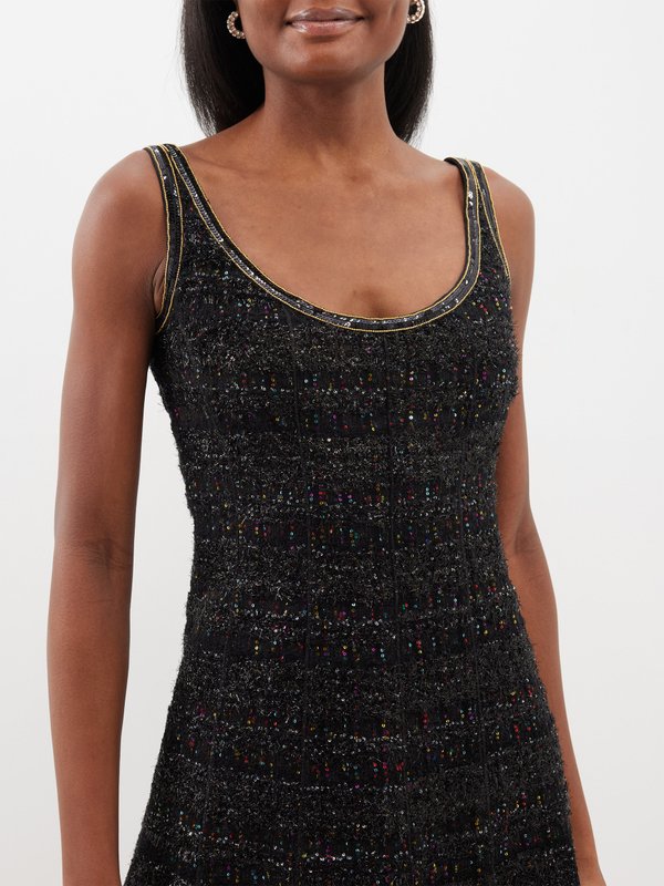 Giambattista Valli Sequinned bouclé-tweed mini dress