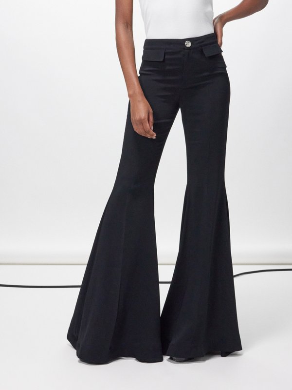 Giambattista Valli Crepe flared trousers