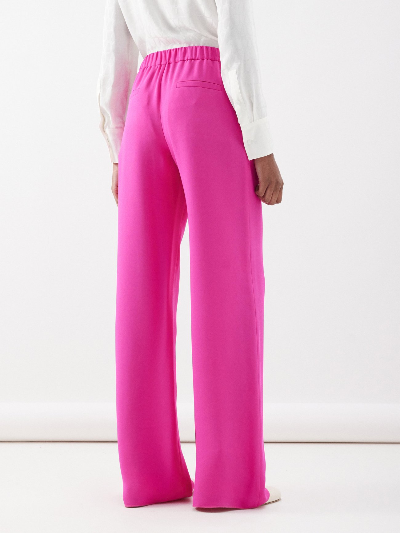 Cady Couture silk wide-leg trousers