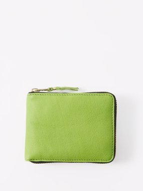 Comme des Garçons Wallet Zip-around washed-leather wallet