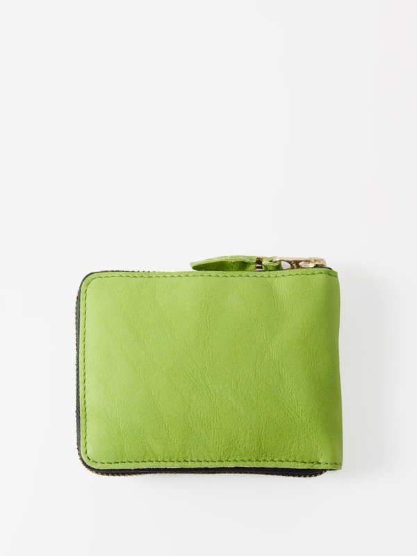 Comme des Garçons Wallet Zip-around washed-leather wallet