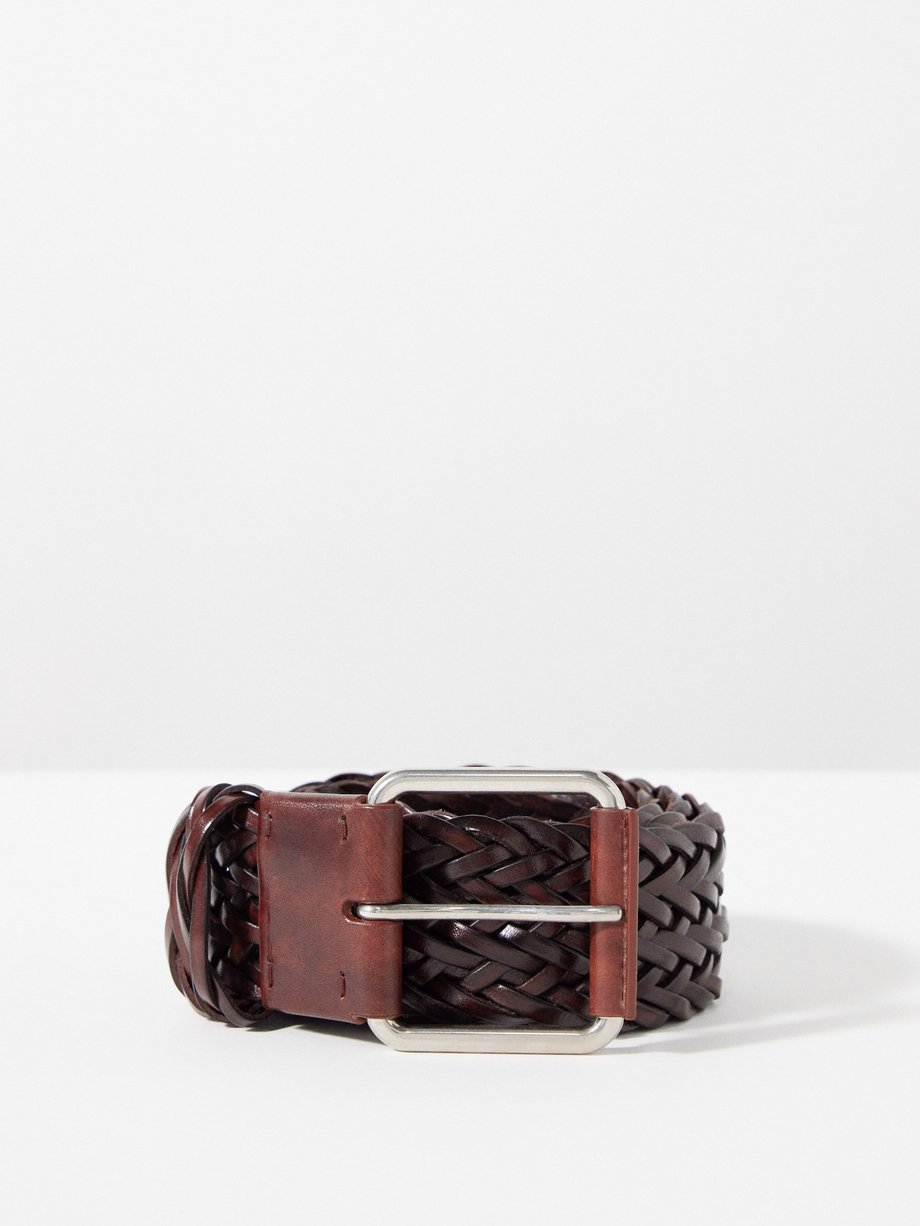 The Row Woven leather belt