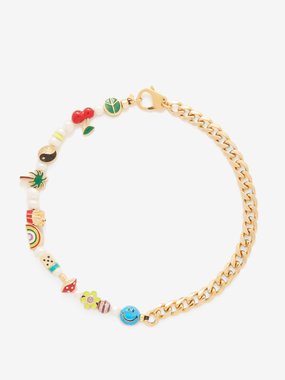 Joolz by Martha Calvo Showstopper enamel & 14kt gold-plated necklace