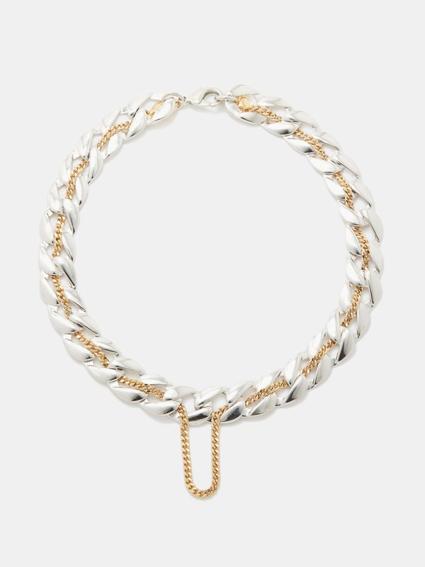 Joolz by Martha Calvo Icon rhodium & 14kt gold-plated necklace