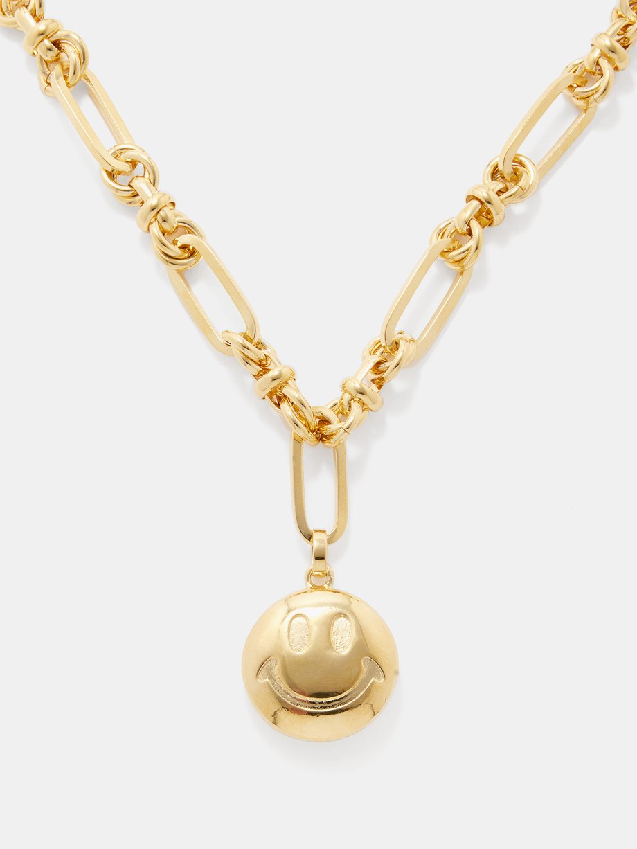 Joolz by Martha Calvo Smiling 14kt gold-plated necklace