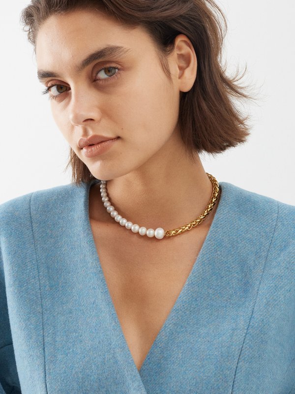 Joolz by Martha Calvo Aweigh pearl & 14kt gold-plated necklace