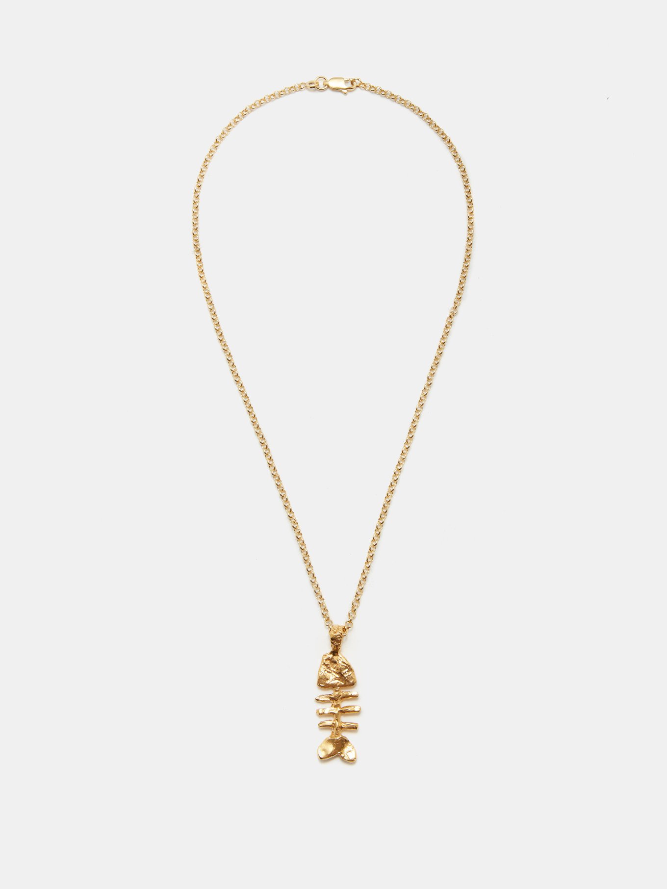 Gold The Silhouette of Summer 24kt gold plated necklace