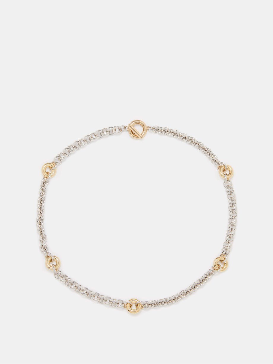 Laura Lombardi Fillia 14kt gold and platinum-plated necklace