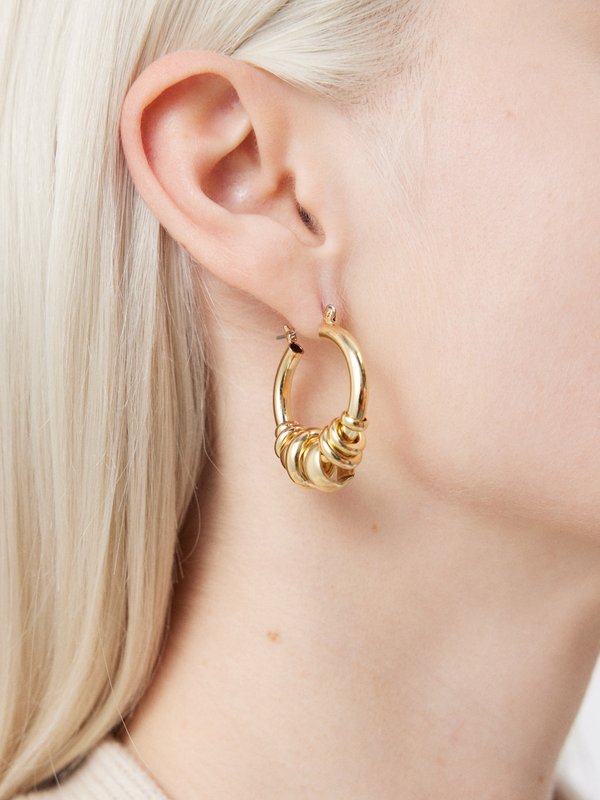 Laura Lombardi Radda 14kt gold-plated hoop earrings