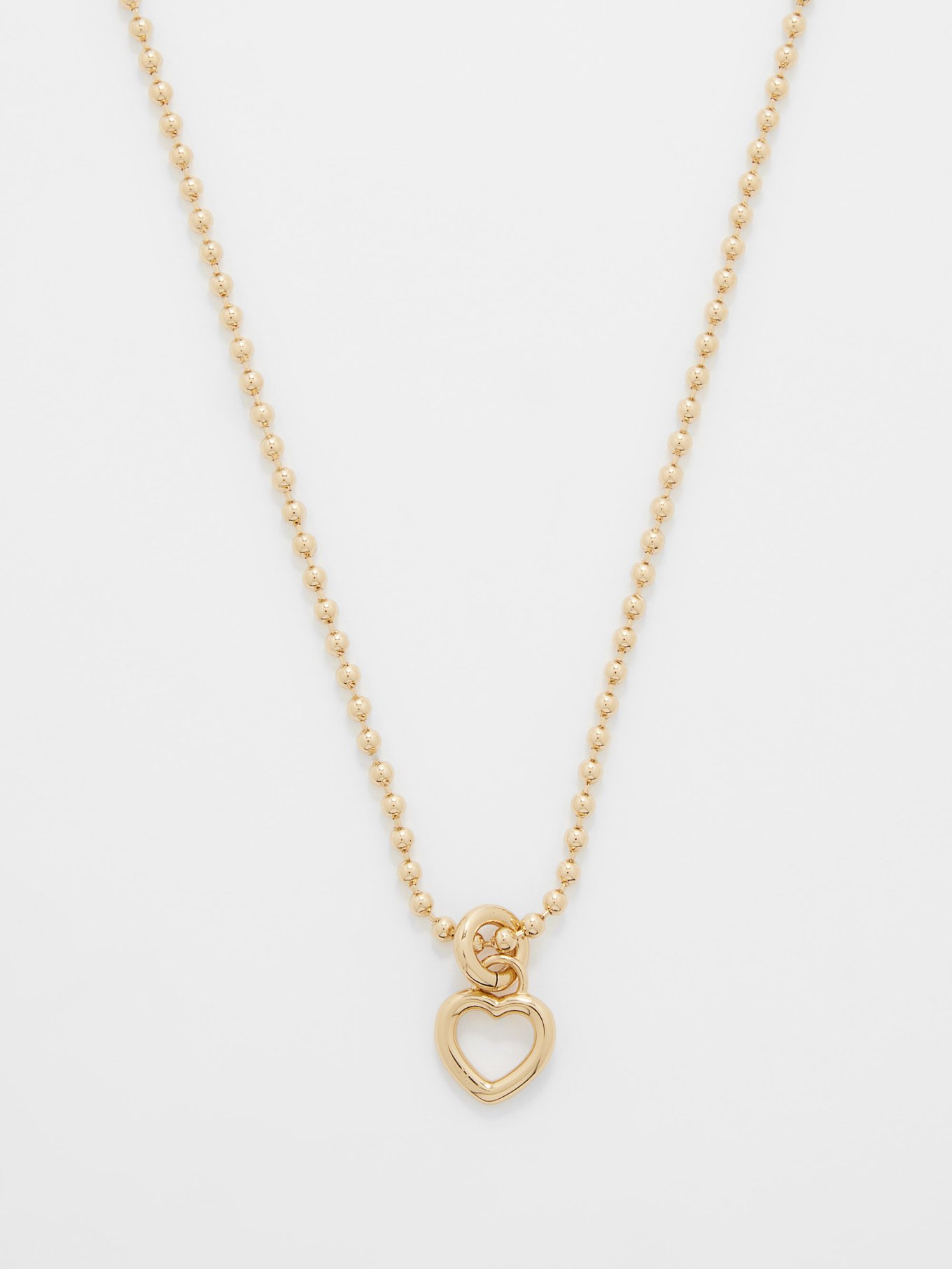 Gold Mini Teresa 14kt gold-plated ball-chain necklace | Laura