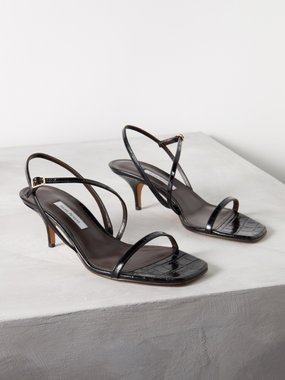 Emme Parsons Hugo 50 croc-embossed leather sandals