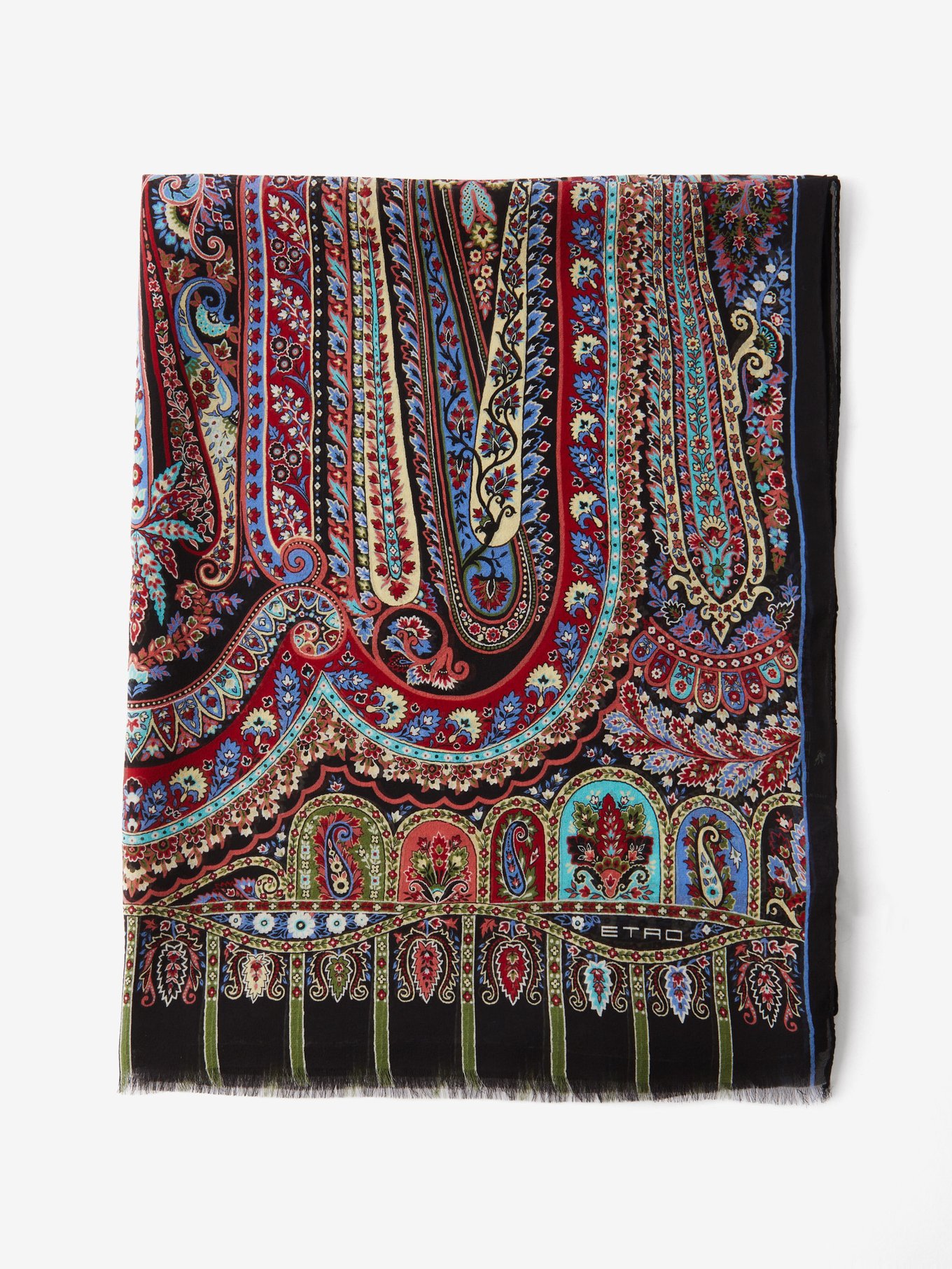Paisley silk twill scarf in multicoloured - Etro
