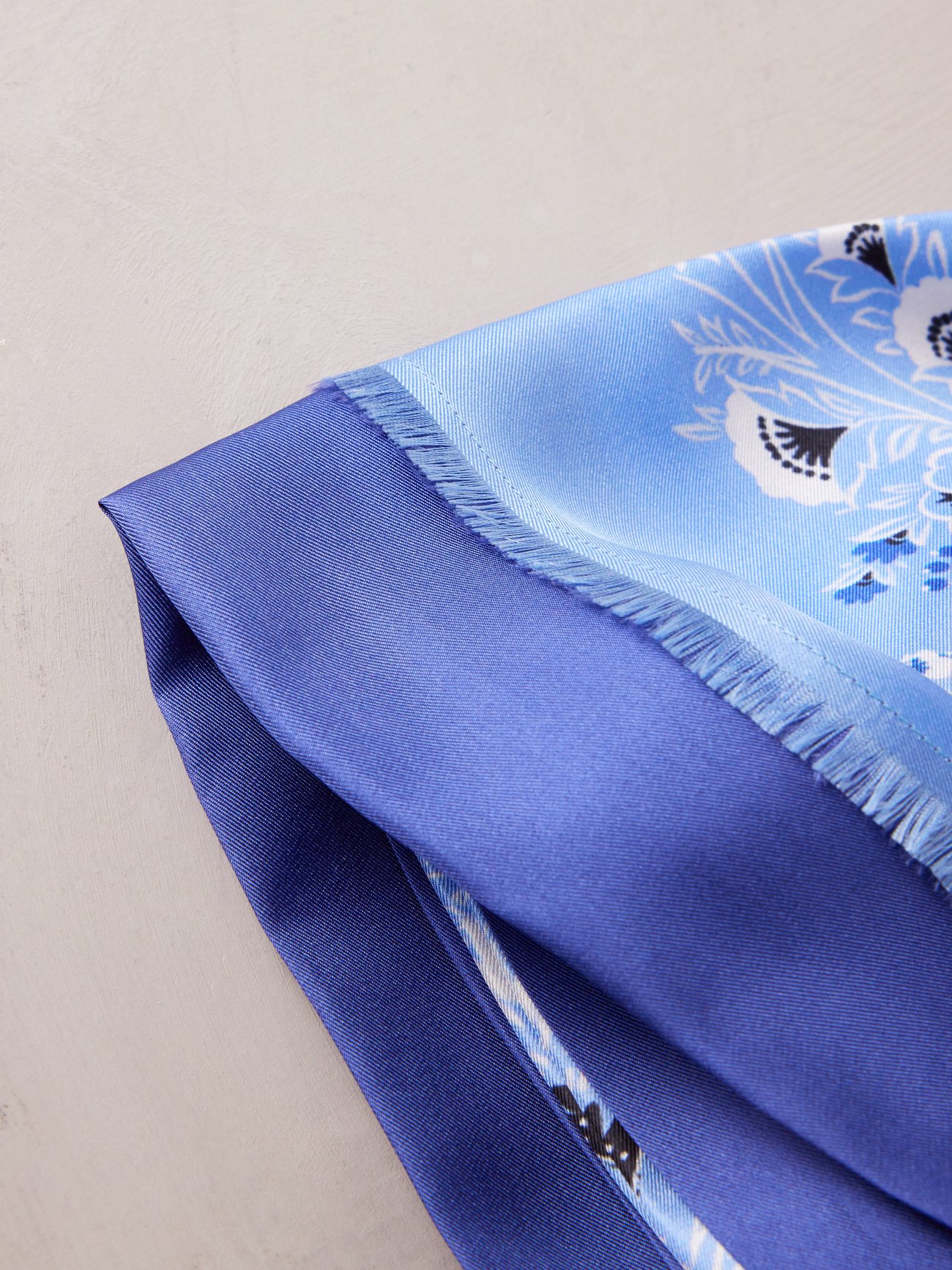 ETRO floral-print silk scarf - Blue