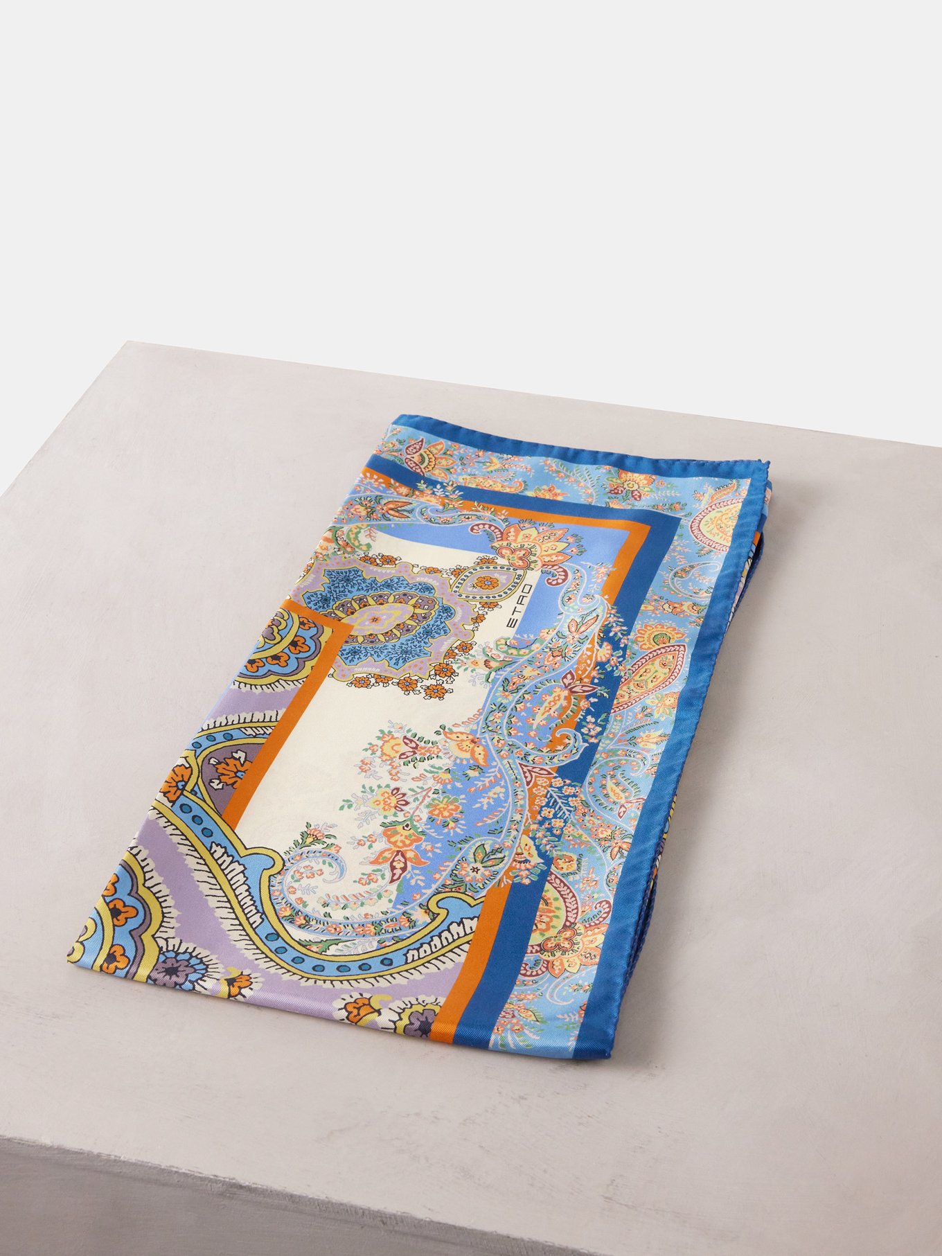 ETRO paisley-pattern silk scarf - Yellow