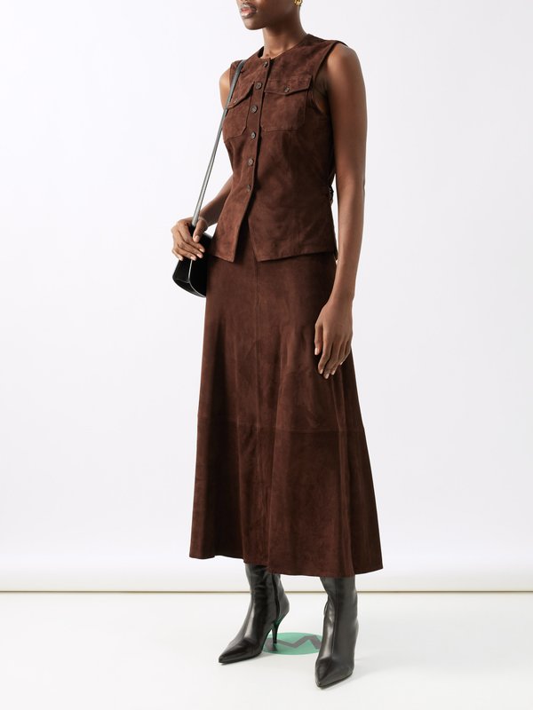 Giuliva Heritage The Lucia suede waistcoat