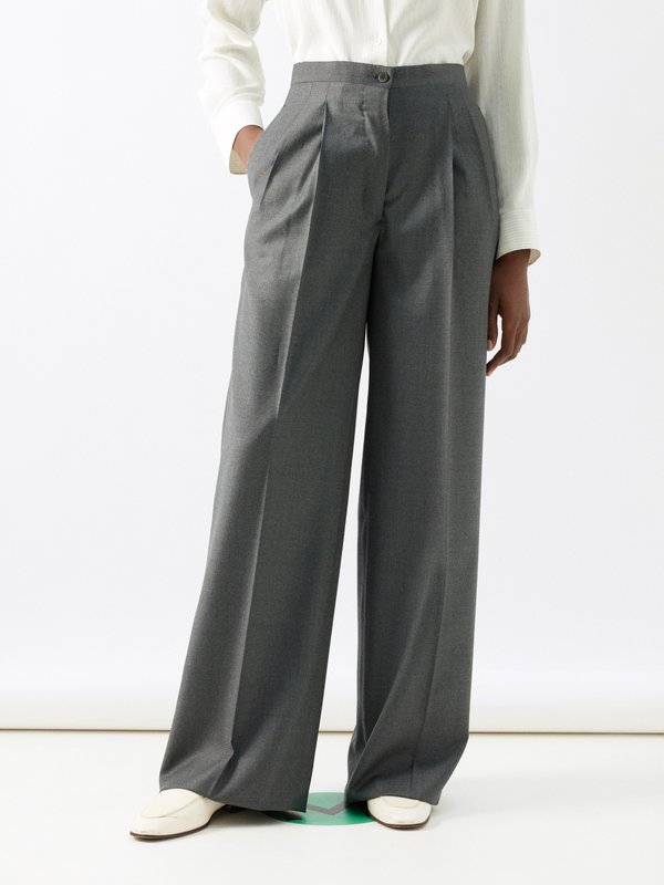 Tailored Double Pleat Wide Leg Trousers | Nasty Gal