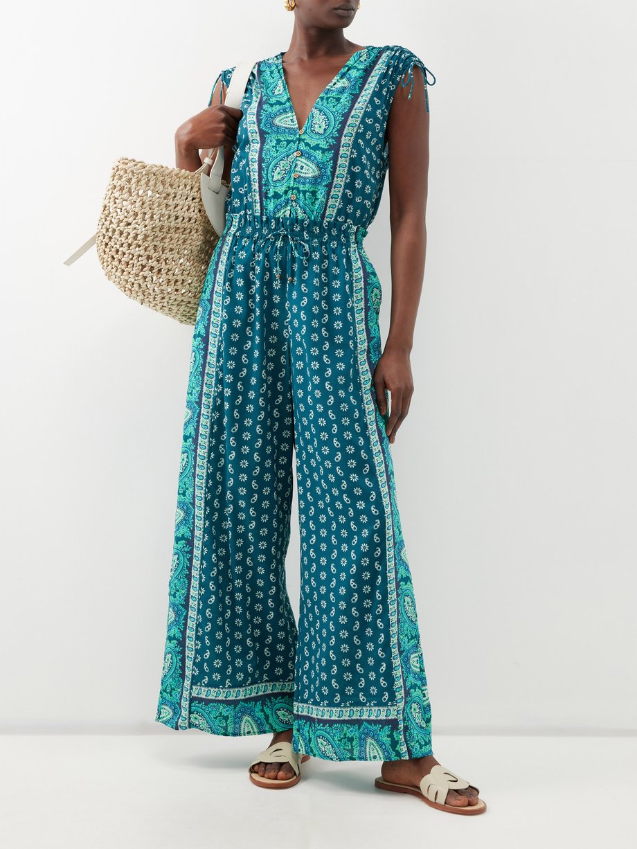 Jacquemus Plunging V-neck Halterneck Jumpsuit In Blue