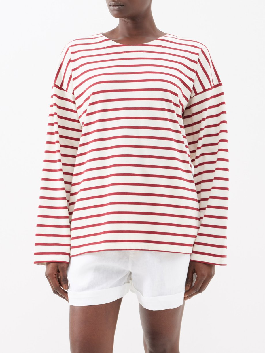 Posse (posse) Arlo striped cotton-jersey long-sleeved T-shirt