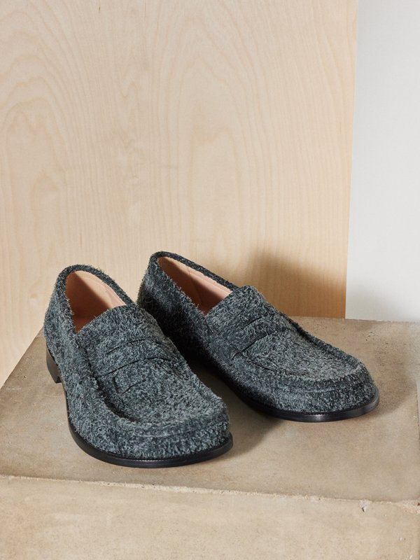 LOEWE Campo brushed-suede loafers