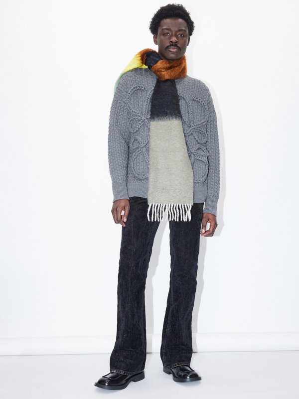 LOEWE Anagram cable-knit wool sweater