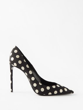 Dolce & Gabbana Cloth heels  High heels, Polka dot heels, Heels