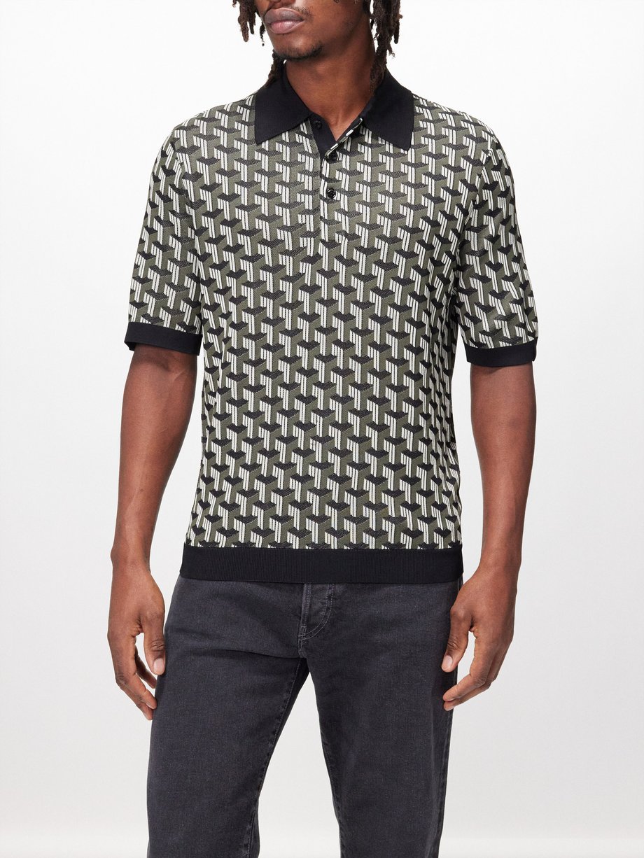 Rag & Bone Vaughn graphic-jacquard polo shirt