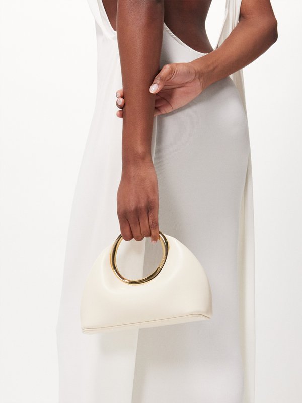 Jacquemus Calino small ring-handle leather clutch bag