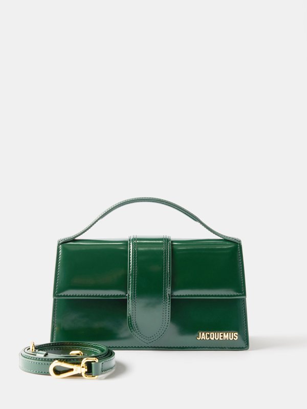 Jacquemus Bambino large patent-leather handbag