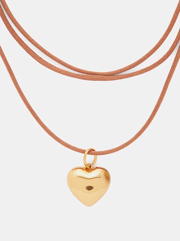 Anni Lu Heart on a String 24kt gold-plated necklace