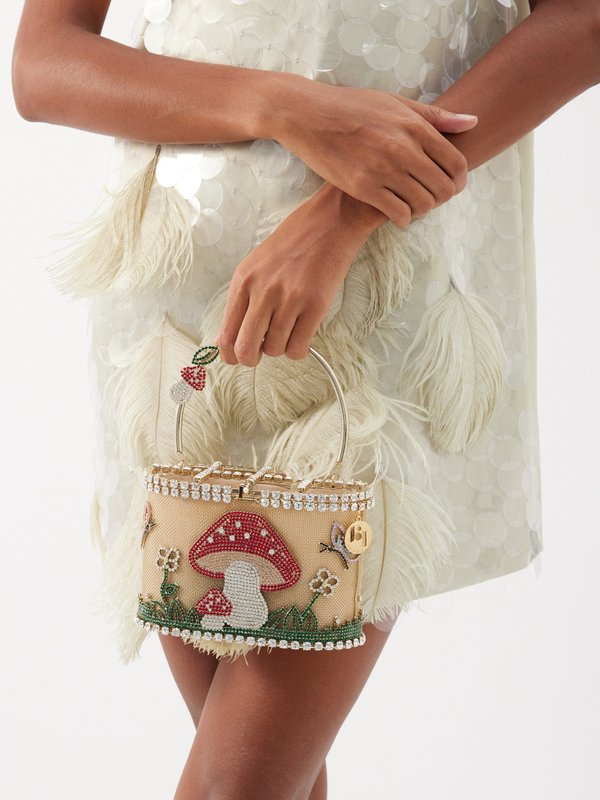 Rosantica Holli Mushroom crystal-embellished handbag
