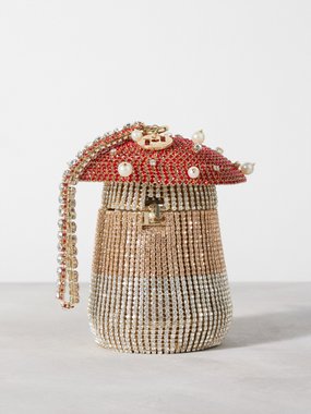 Rosantica Porcino large crystal-embellished clutch bag