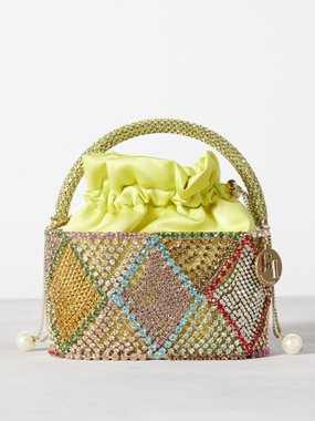 Rosantica Holli mini patchwork crystal-embellished handbag