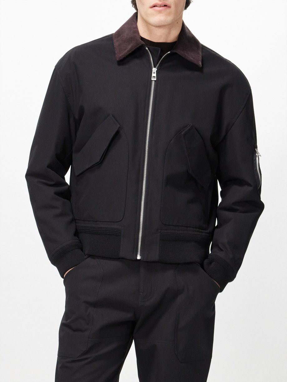 LOEWE Corduroy-collar cotton bomber jacket