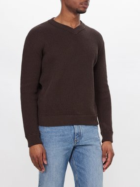 The Row Corbin ribbed-knit cotton sweater
