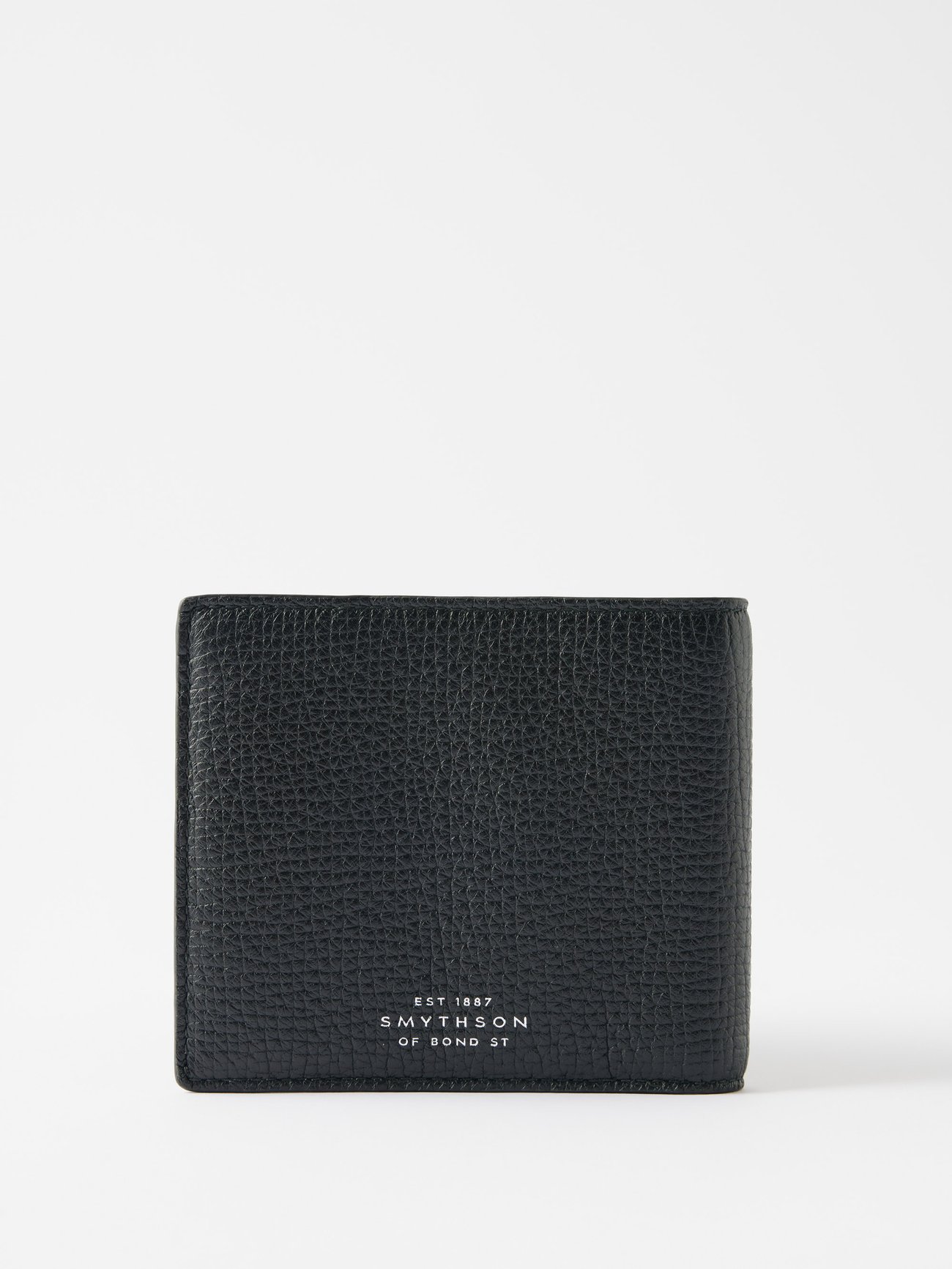 Black Ludlow grained-leather bi-fold wallet | Smythson | MATCHES UK